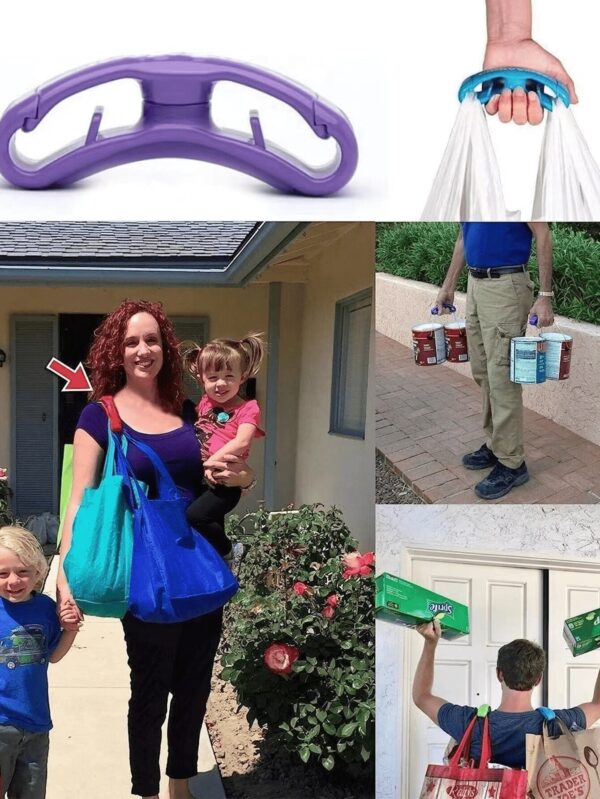 One-piece soft handle plastic bag holder to save effort and avoid hand fatigue - Image 10