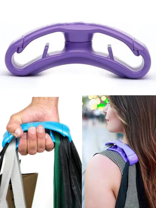 One-piece soft handle plastic bag holder to save effort and avoid hand fatigue