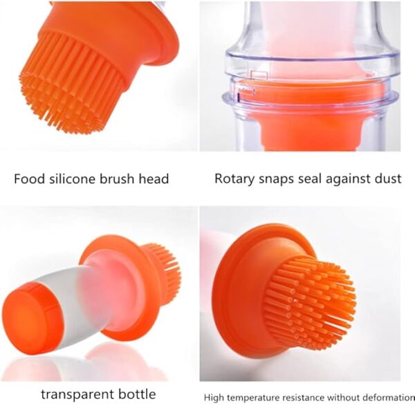 Silicone Oil Bottle Brush | Oil Bottle with Silicone Brush for Cooking BBQ Kitchen - Image 3