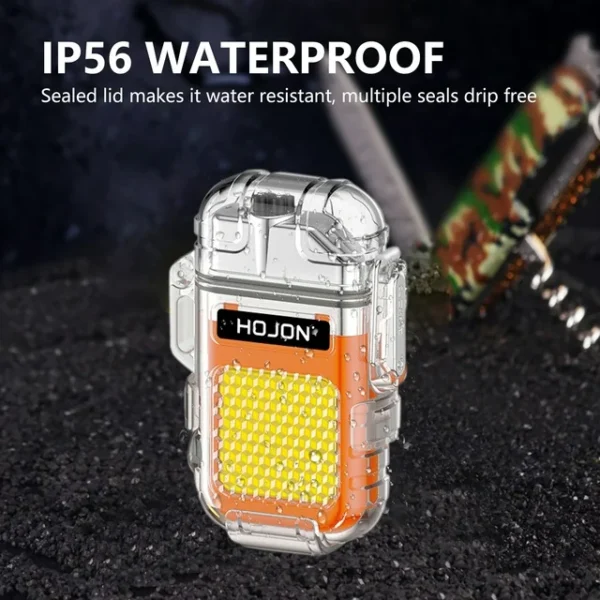Transparent ARC Electric Lighter USB Camping COB Light Rechargeable Waterproof - Image 11