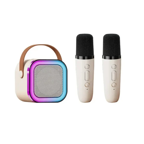 Mini Portable Karaoke Bluetooth Speaker with 2 Mic Audio Integrated