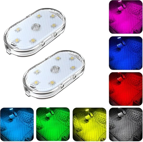 Universal RGB Touch Car Led Interior Lights, USB Rechargeable