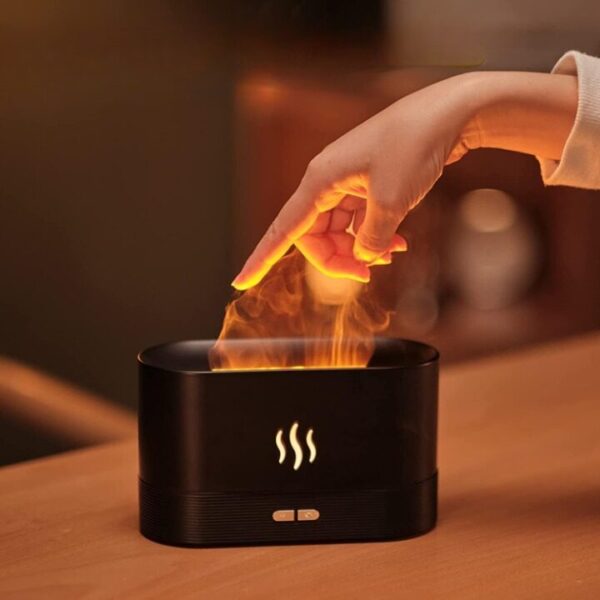 Flame Air Diffuser, Humidifier, Portable-Noiseless Aroma Diffuser