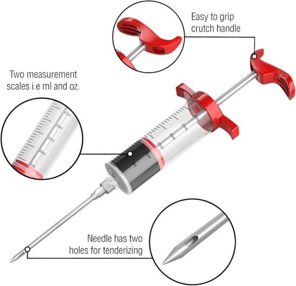 Meat Injector Roast Jus Seasoning Syringe Turkey Beef Marinated Meat Kitchen Tool - Image 6