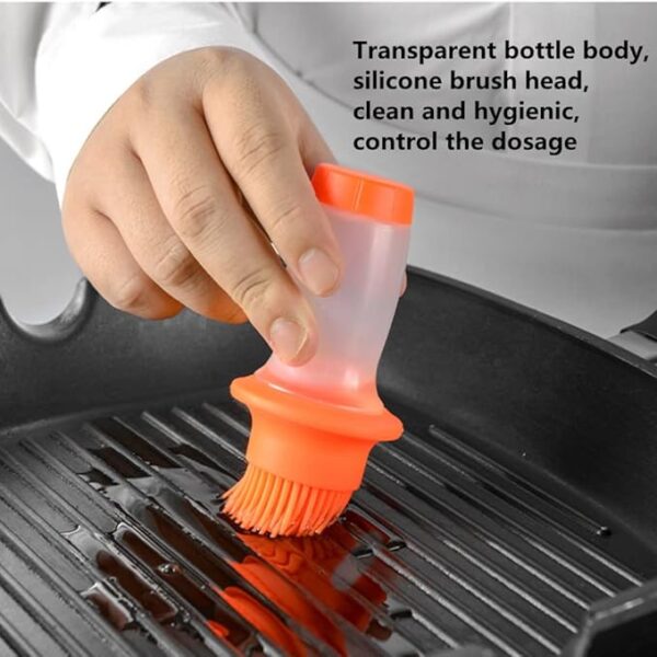Silicone Oil Bottle Brush | Oil Bottle with Silicone Brush for Cooking BBQ Kitchen - Image 8