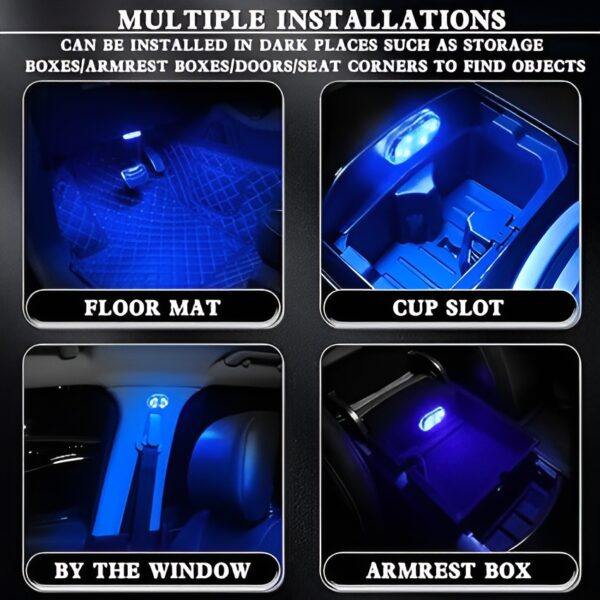 Universal RGB Touch Car Led Interior Lights, USB Rechargeable - Image 8