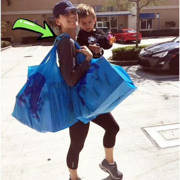 One-piece soft handle plastic bag holder to save effort and avoid hand fatigue - Image 6