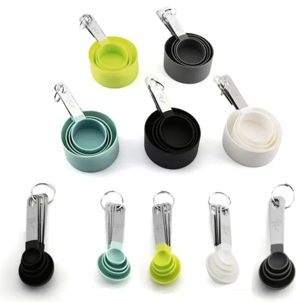 8PCS Measuring Cups Spoons Set For Baking Cake Pastry Cooking Utensils Stainless Steel Handle - Image 7