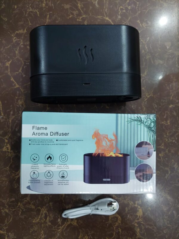 Flame Air Diffuser, Humidifier, Portable-Noiseless Aroma Diffuser - Image 2