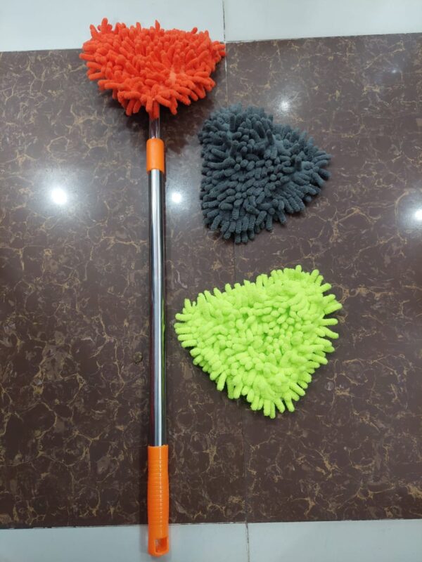 Detachable Washable Cleaning Triangle Telescopic Micro Fiber Mop & Duster - Image 5