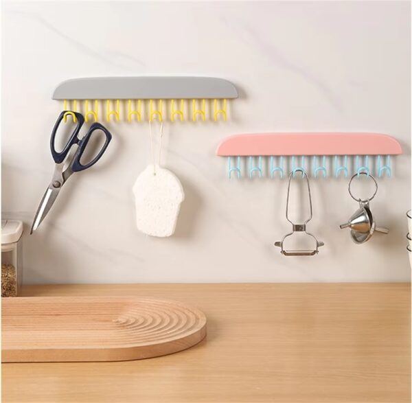 8 Hooks Multi-Purpose Hook and Adhesive Hanger - Image 3