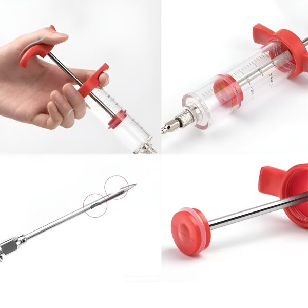 Meat Injector Roast Jus Seasoning Syringe Turkey Beef Marinated Meat Kitchen Tool - Image 7