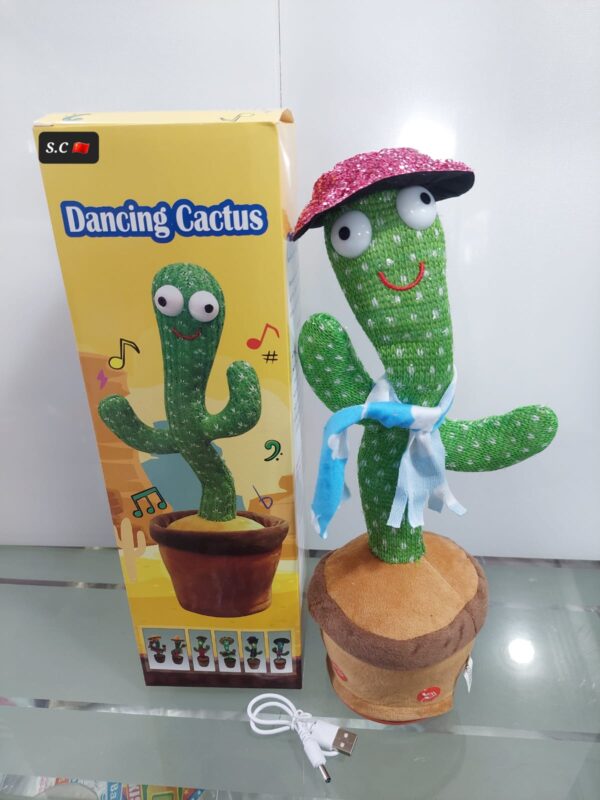 Dancing Cactus Toy With Hat Rechargeable - Image 2