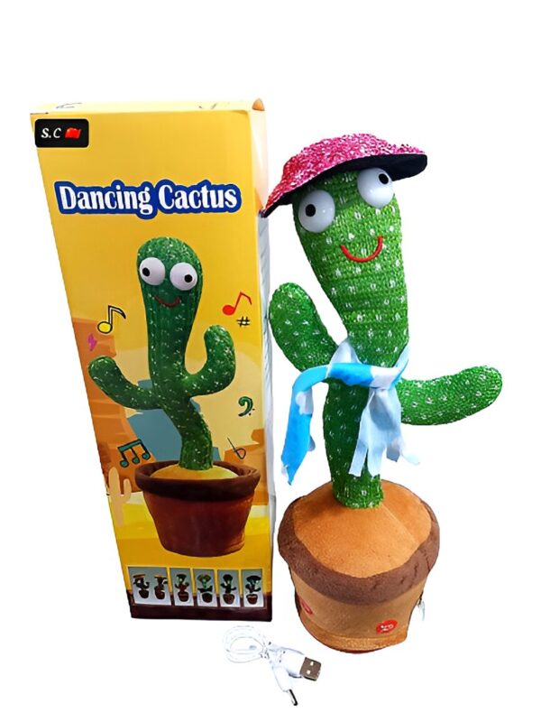 Dancing Cactus Toy With Hat Rechargeable