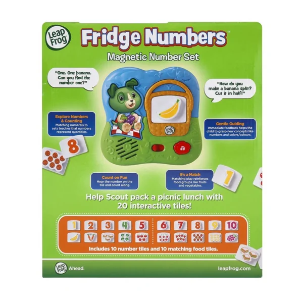 LeapFrog Fridge Phonics Scout Picnic Basket Magnetic Numbers - Image 6