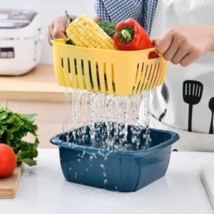 Multi-function Double-layer Draining Storage Basket