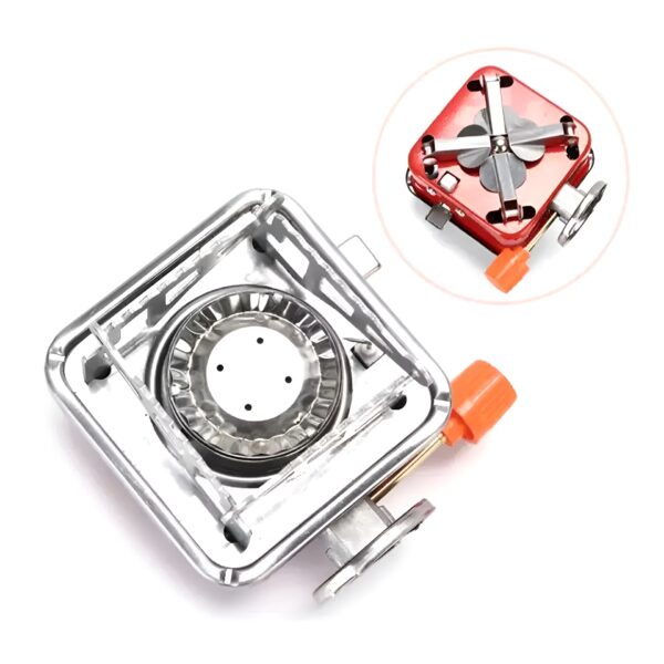 Camping Stoves Folding Outdoor Gas Stove Card Type Palm Square furnace - Image 5