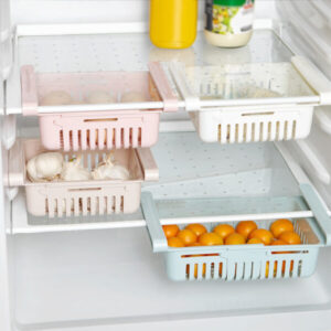 Pack Of 2 Adjustable Storage Basket For Fridge