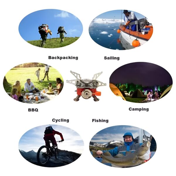 Camping Stoves Folding Outdoor Gas Stove Card Type Palm Square furnace - Image 8