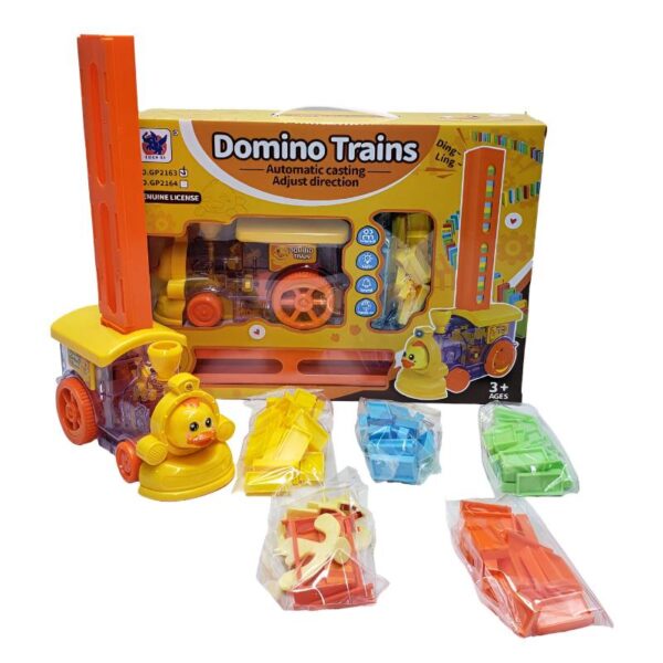 Domino Train Toy Blocks Set with Lights and Sounds