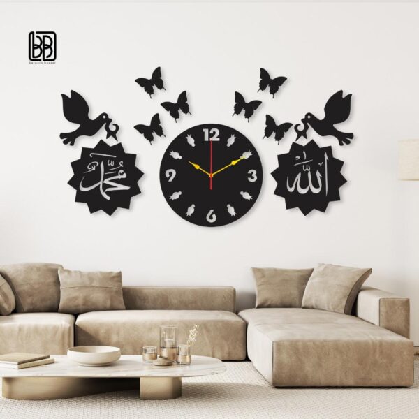 Allah Muhammad Islamic wall clock - Image 2