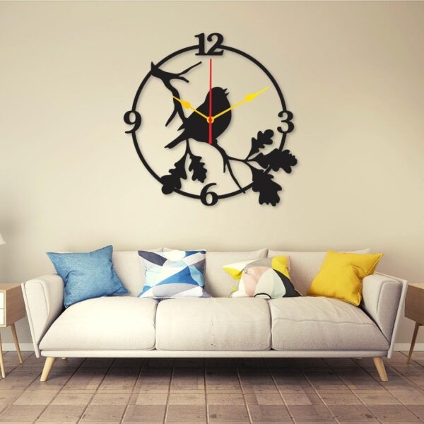 Sparow dial 12x12 Wall Clock I Wall clocks for bedroom I Quartz Watch DIY Design  black color