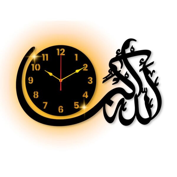 Allah hu Akbar Wall Clock I Wall clocks for bedroom I Quartz Watch DIY Design - Image 2