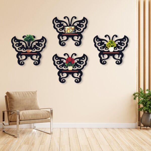 Butterfly shelves Pack of Four wall art Style Modern Design Decoration - Image 2