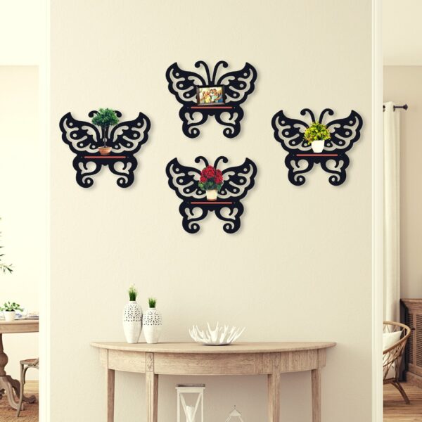 Butterfly shelves Pack of Four wall art Style Modern Design Decoration