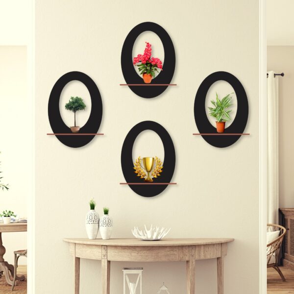 Oval shelves Pack of Four wall art Style Modern Design Decoration - Image 2