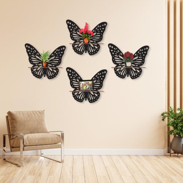 beautiful Butterfly shelves Pack of Four wall art Style Modern Design Decoration