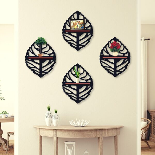 (Pack of 4)Round leaf  shelves  Art Home Decorations