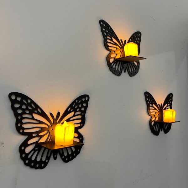 Po3  Butterfly frame selves  Wall art  Pack of three  Art Home Decorations - Image 2