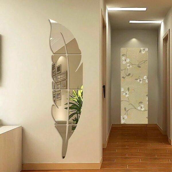 Silver Leaf Mirror silver Home Wall art