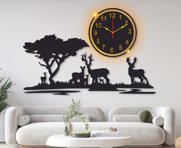 Jungle  clock with light DIY clock